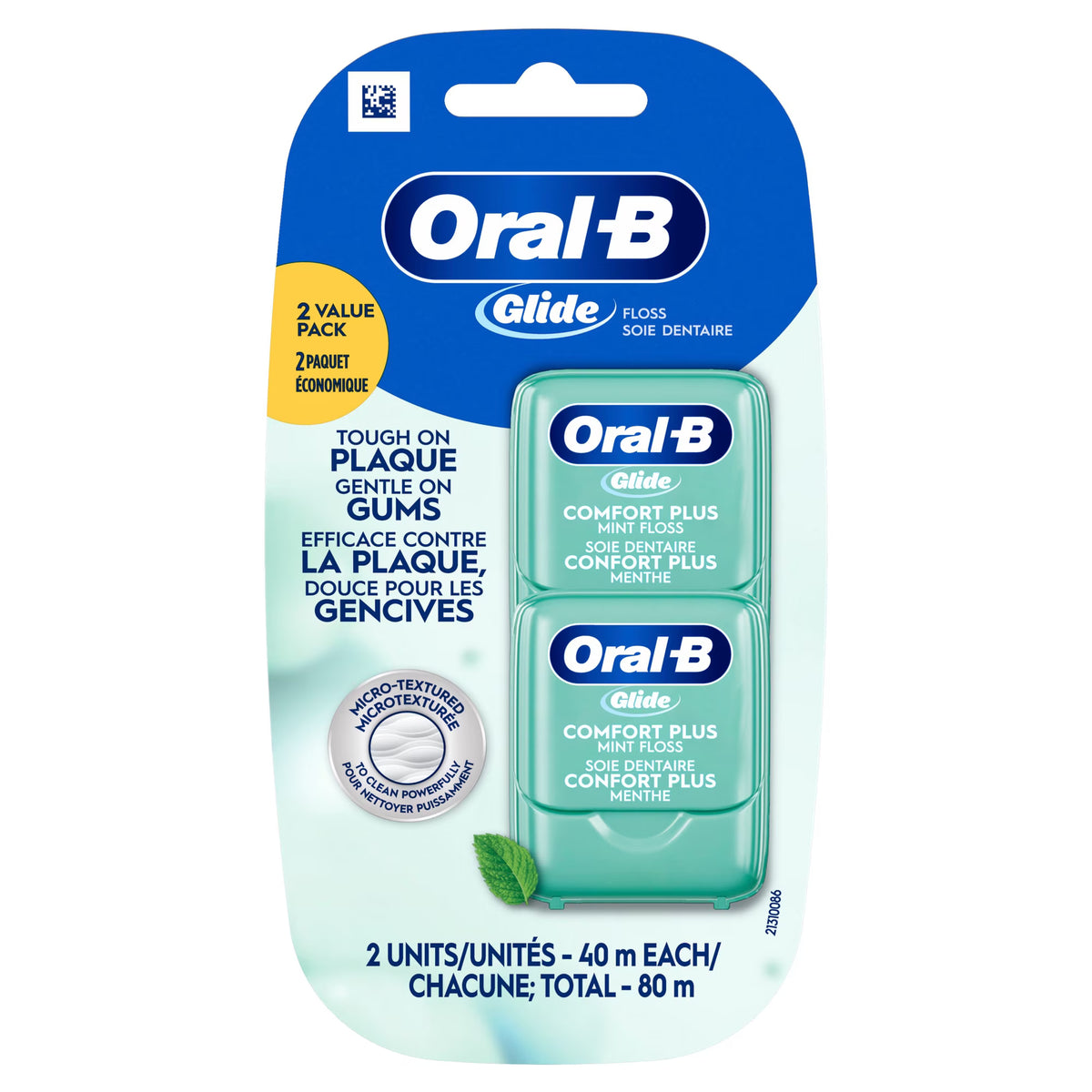 CREST 3D ORAL-B GLIDE COMFORT FLOSS 2X40 M PACK