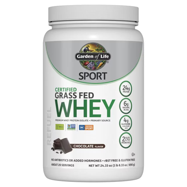 Garden of Life - SPORT Certified Grass Fed Whey Chocolate - 660 g