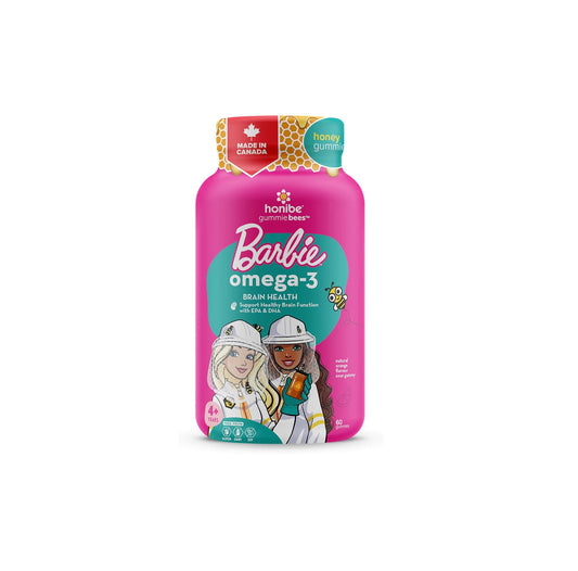 HONIBE    Kids Honey Gummies    HONIBE    Kids Honey Gummies    Barbie Omega 3 with EPA & DHA 60ct