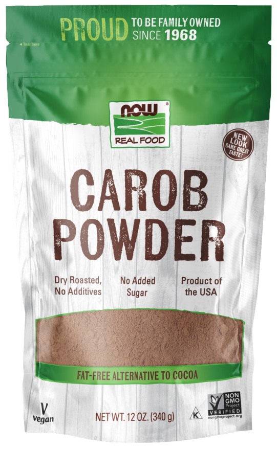 NOW Carob Powder, Roasted, Pure 340g