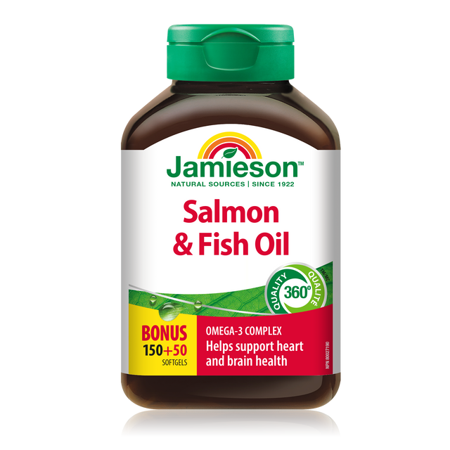 Jamieson JMS Salmon&Fish Omega-3 1000mg 150's+50's Free 150+50Softgels