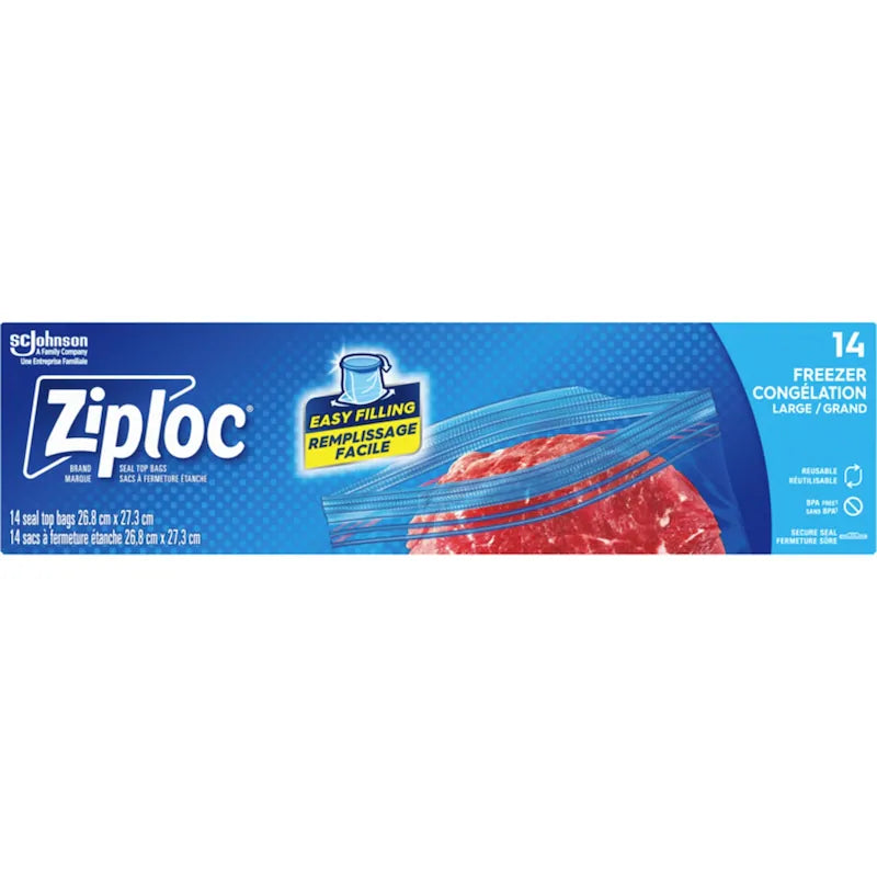 ZIPLOC FREEZER BAG LG 14