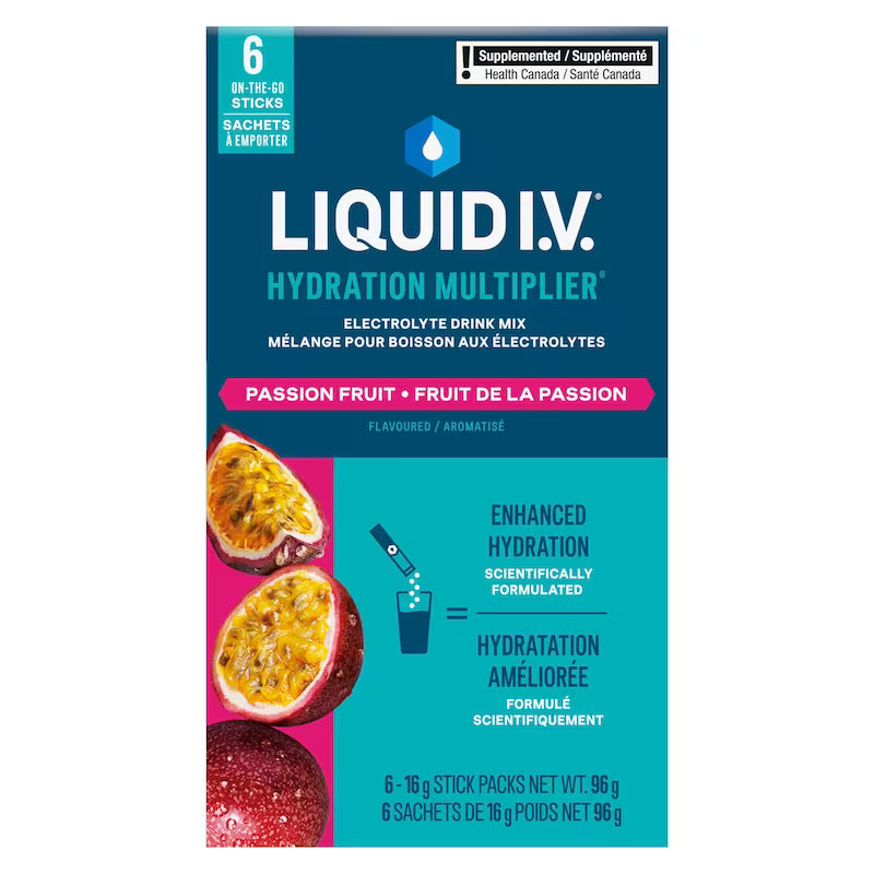 LIQUID IV ELECTROLYTE DRINK MIX FRUIT PASSION 96G