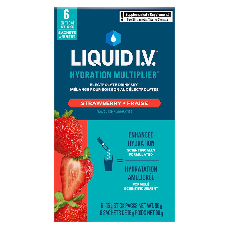 LIQUID IV ELECTROLYTE DRINK MIX STRAWBERRY 96G POWDER