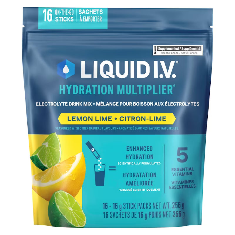 LIQUID IV ELECTROLYTE DRINK MIX LEMON LIME 256G POWDER