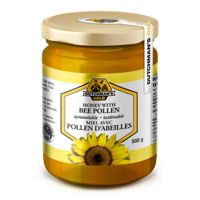DUTCHMAN’S GOLD - Honey w/Bee Pollen (glass jar) 500g