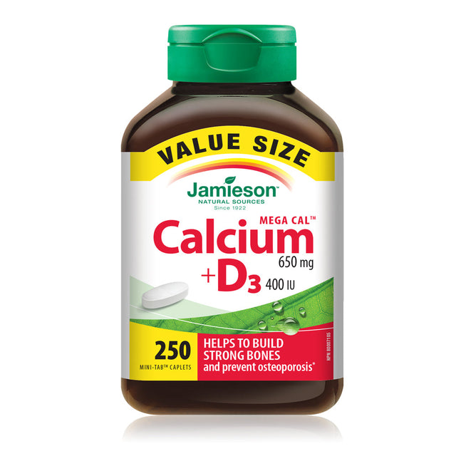Jamieson JMS Mega Cal 650mg + Vit D 400IU VS 250Caps
