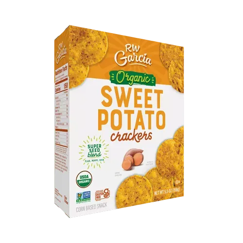 RW Garcia RW Garcia Crackers Flavour: Sweet Potato
Container Size: 180 g Case of 6
