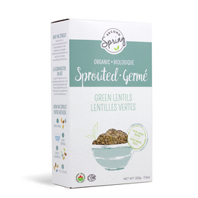 Second Spring Sprouted Foods   Sprouted Green Lentils 6 x 325g
