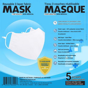 Sequence Health Ltd.   Mask for Adults White 5un