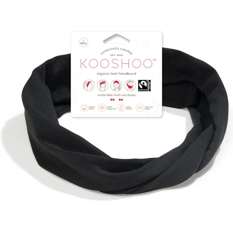 Kooshoo - Twist Headband - Jet Black