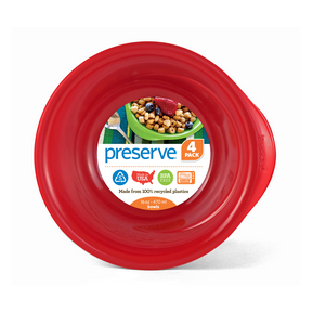 Preserve by Recycline   Everyday Bowl - Pepper Red 16 Oz 4pk