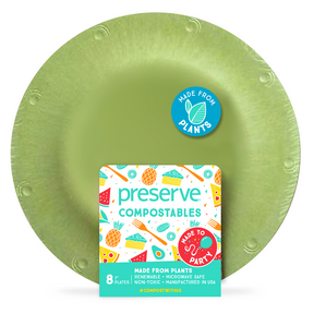 Preserve by Recycline Compostables Small Plates 8ct Green 8ct