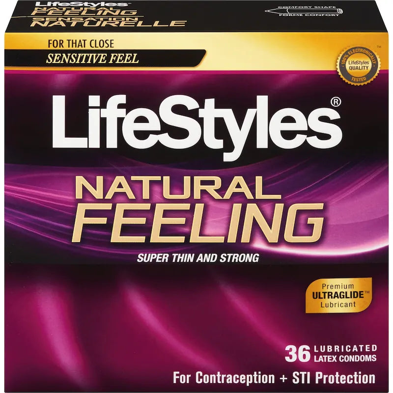 LIFESTYLES CONDOMS NATURAL FEELING LUBRICATED 36