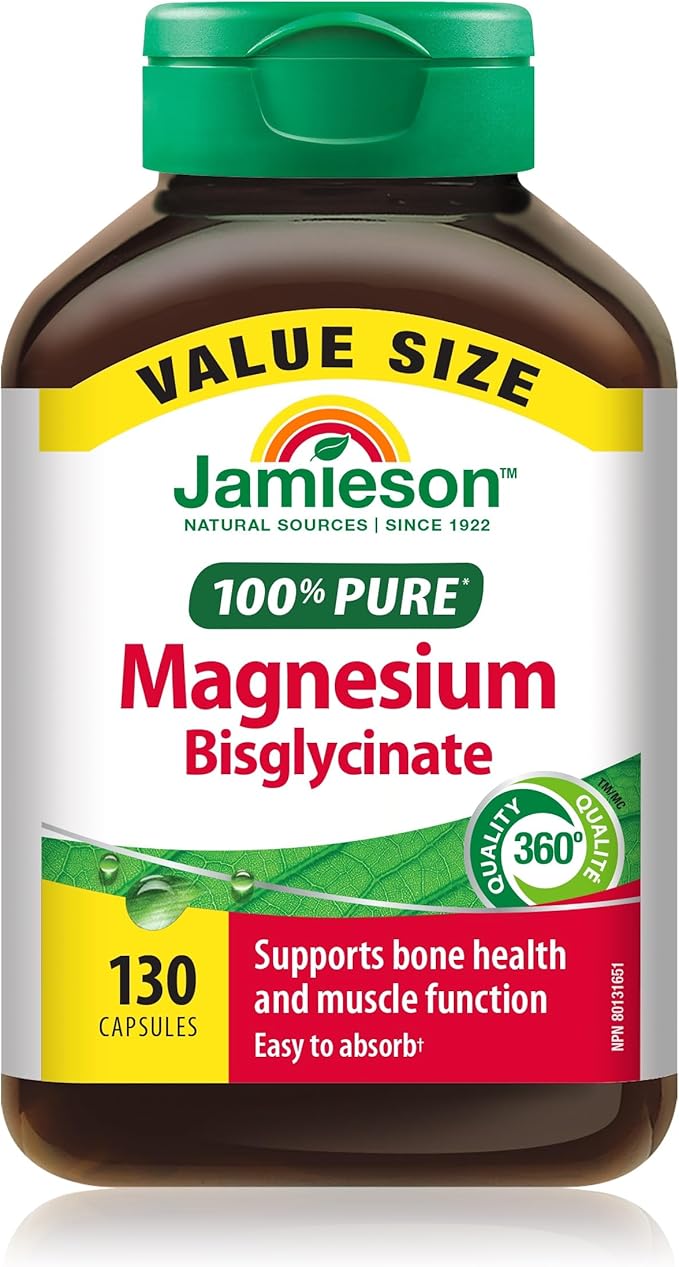 Jamieson JMS Magnesium Bisglycinate 130ct NEW H2 2025 130Capsules