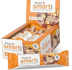 PhD Nutrition Smart Bar, Choc Peanut Butter, 12/box