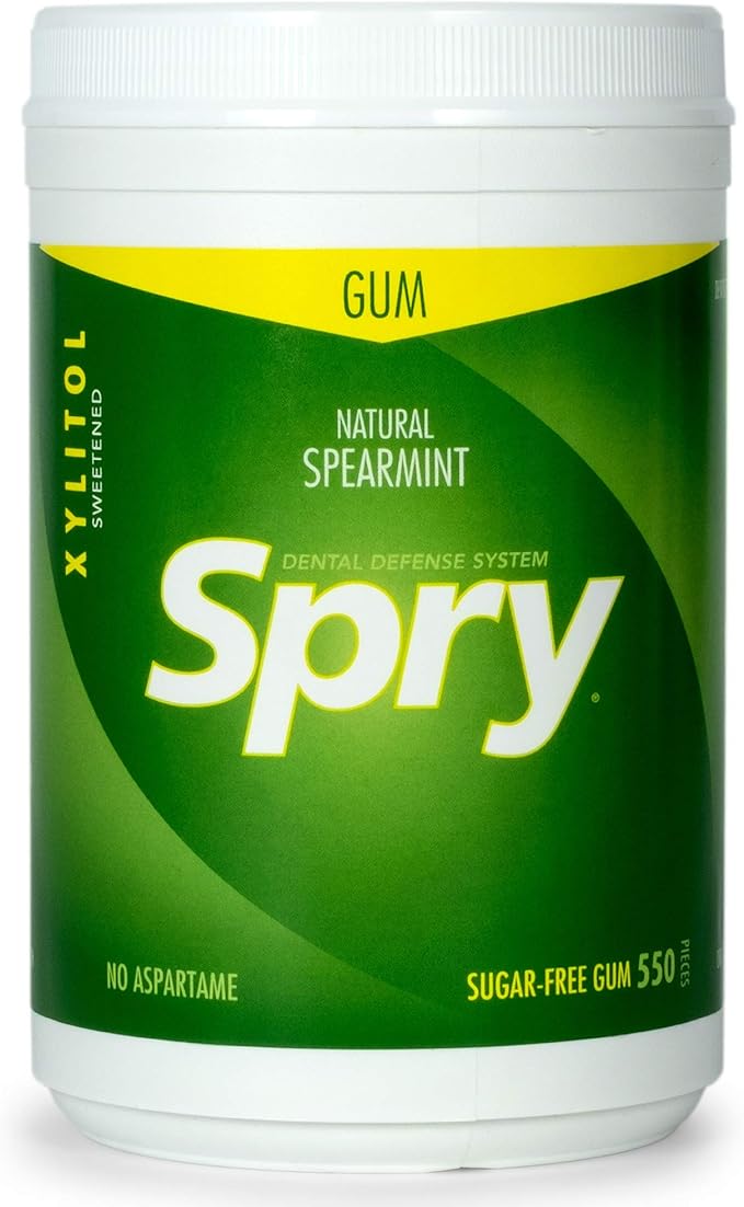 SPRY SPRY CHEWING GUM, SPEARMINT, 550's