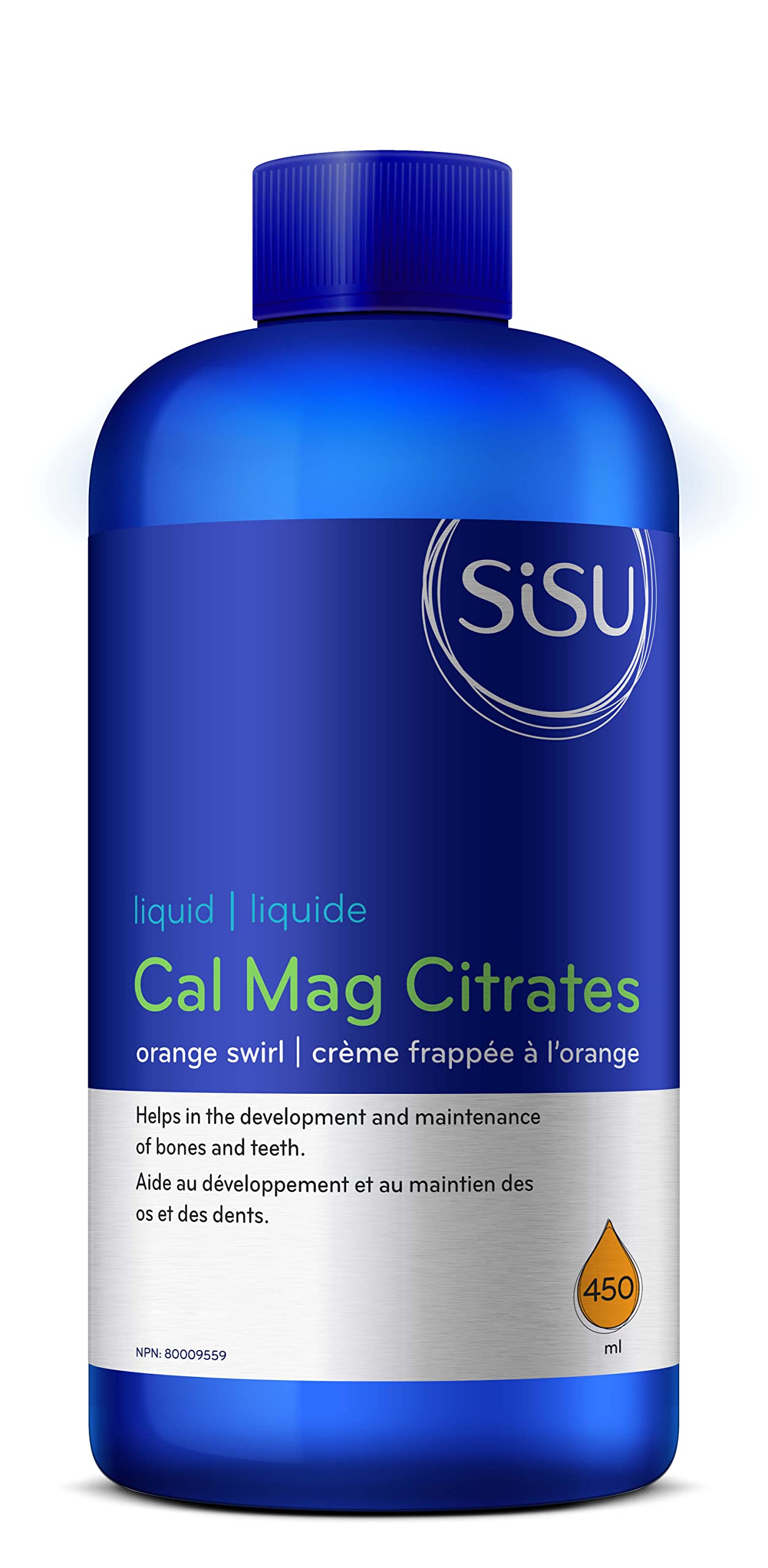 SISU Cal Mag Citrates Liquid with D3 (orange swirl) 450 mL