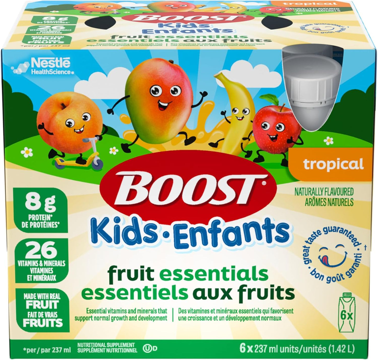 BOOST KIDS FRUIT BLENDS TROPICAL 6X237ML pack of 4