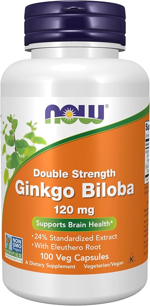 NOW Ginkgo Biloba 120mg 24% 50:1 Ext 100vcap