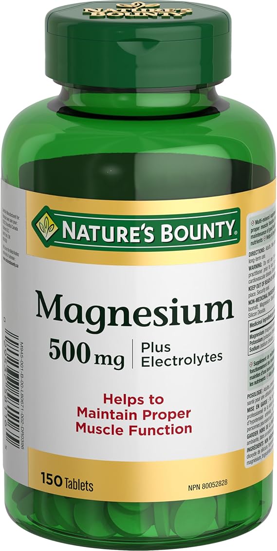 NATURE'S BOUNTY MAGN 500MG PLUS ELECTROLYTES TB150 TABLET