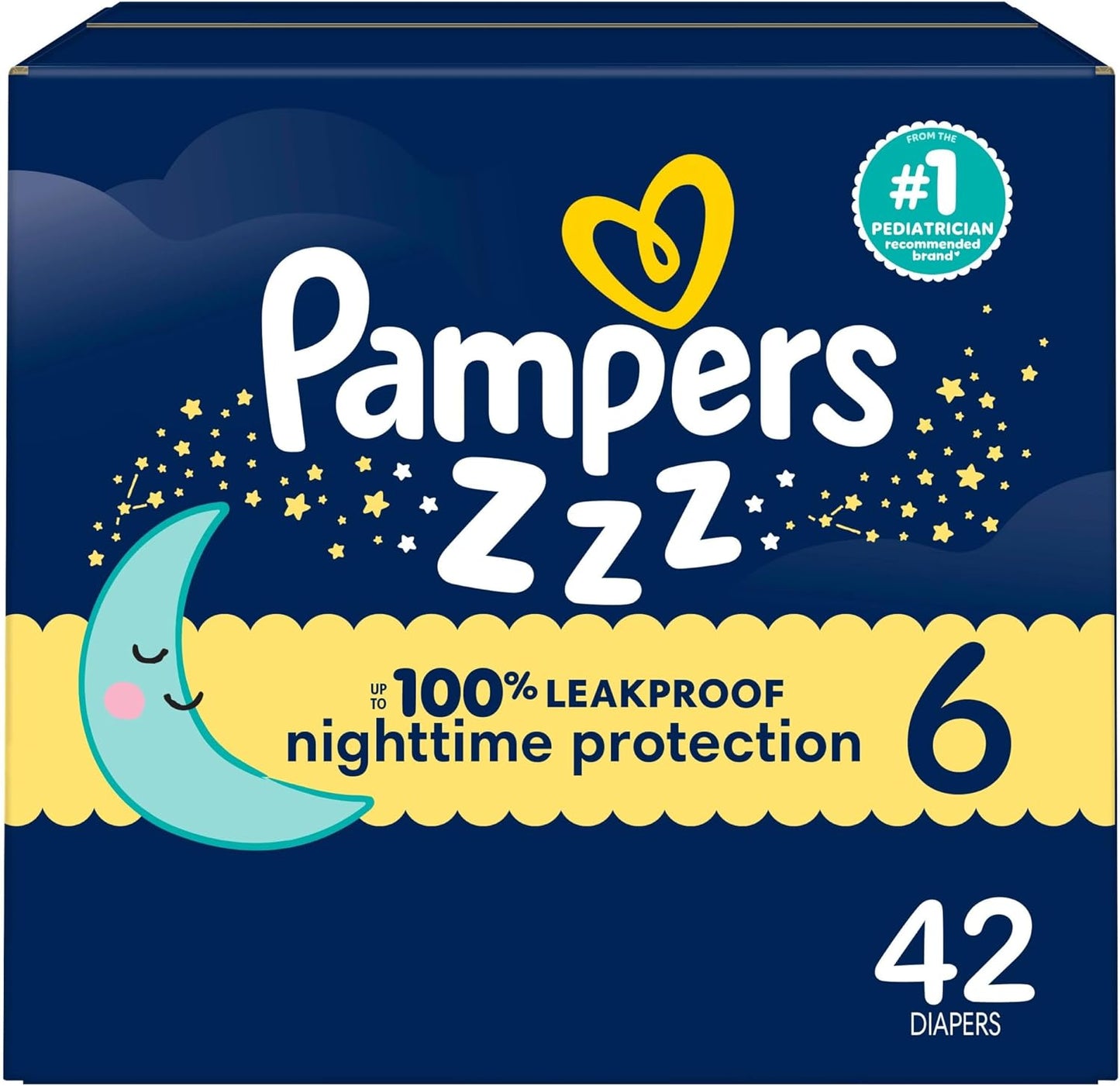 PAMPERS SWADDLERS OVERNIGHT SIZE 6 42