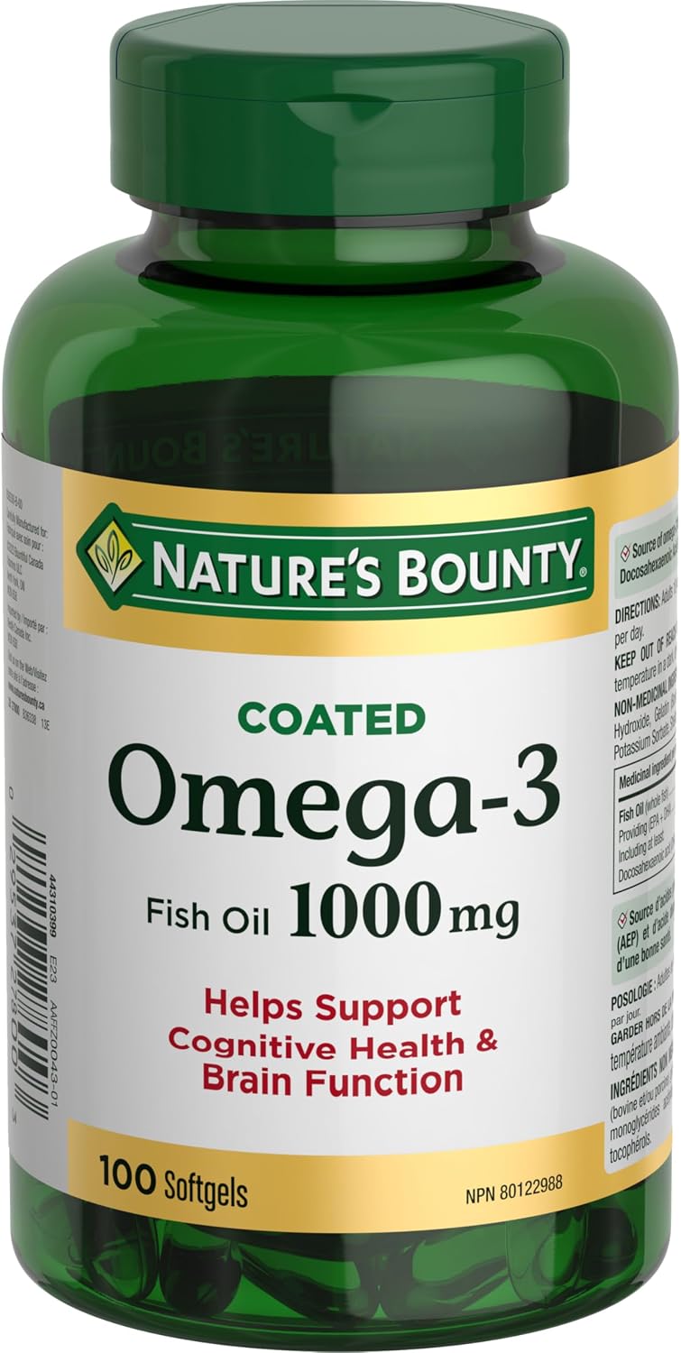 NATURE'S BOUNTY OMEGA FISH OIL 1000MG SOFTGEL 100 SOFTGEL