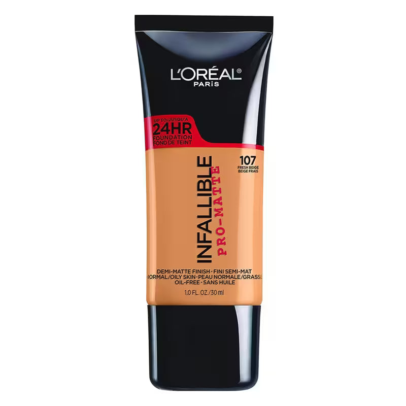 LOR INFAILLIBLE MATT FOUNDATION 107 FRESH BEIGE pack of 2