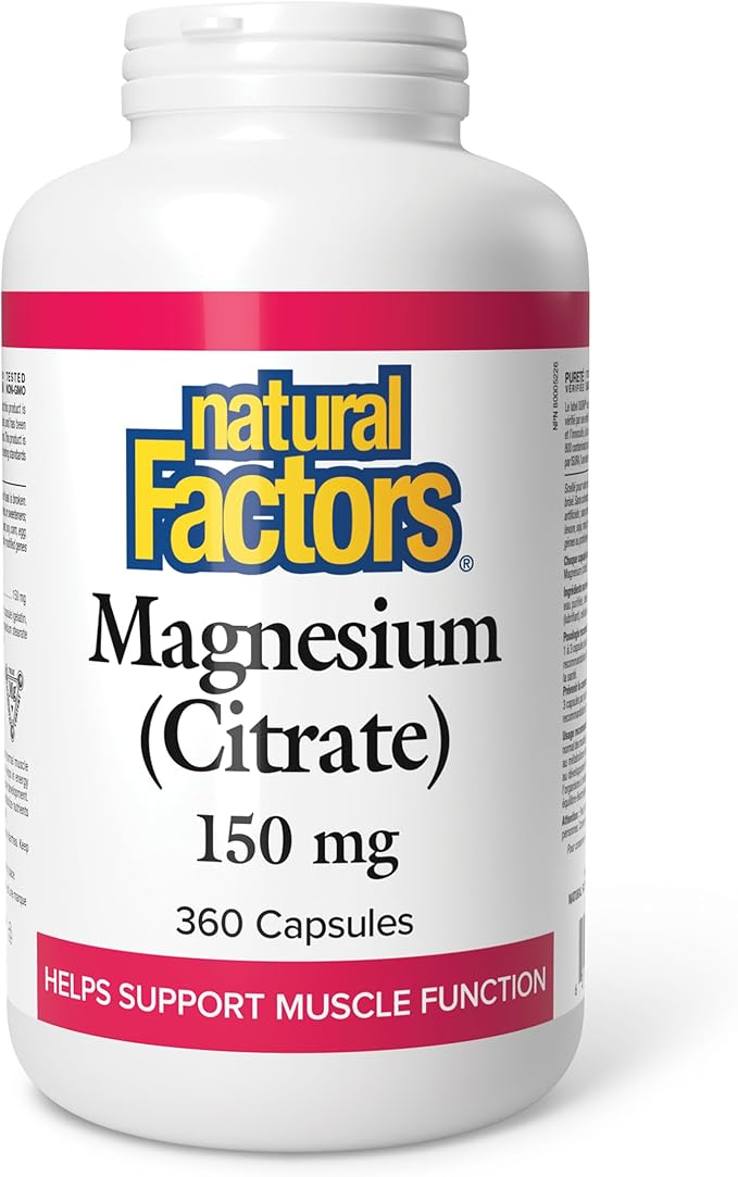 Natural Factors Magnesium Citrate 150 mg 360 capscaps