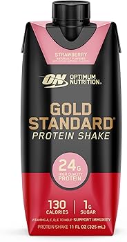 OMAHA PROTEIN POPCORN GOLD STANDARD PROTEIN SHAKE RTD 11oz - 12/case STRAWBERRY