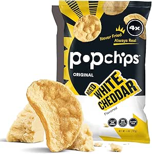 Pop Chips - Aged White Cheddar Potato Chips 6x142g
