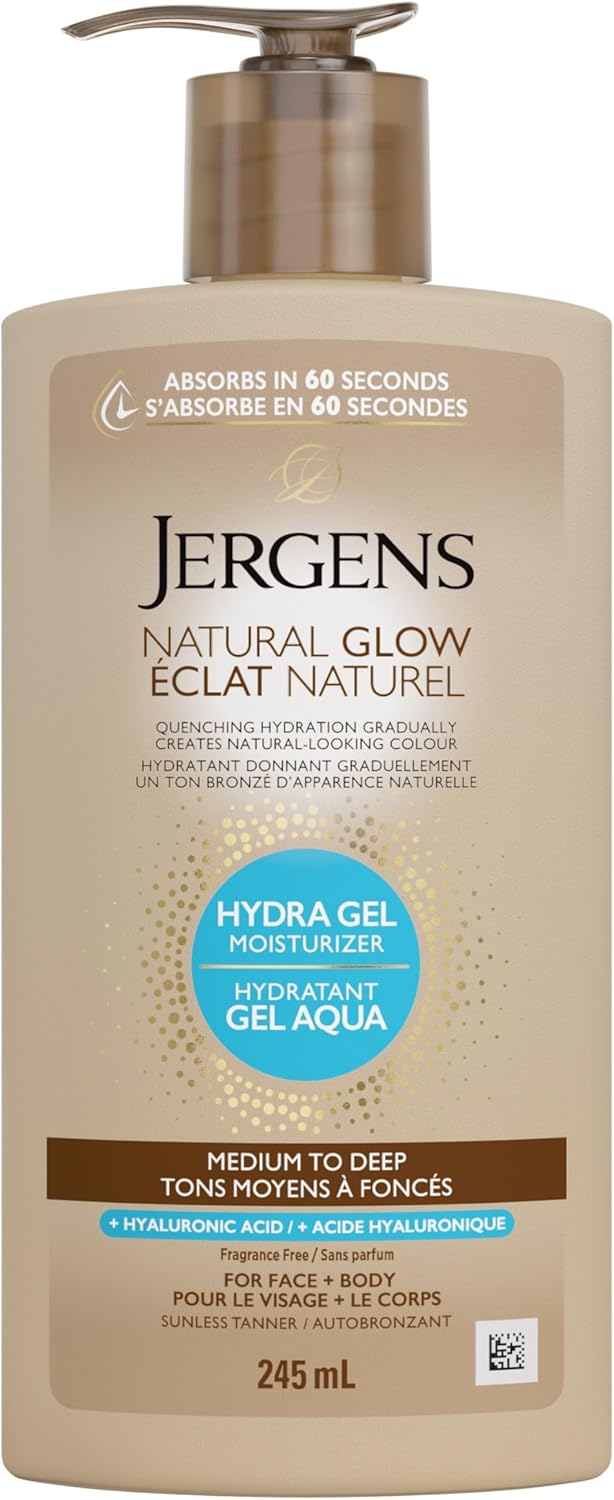 JERGENS NATURAL GLOW MOIST GEL MEDIUM DARK 245ML GEL