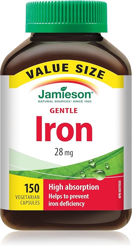 Jamieson JMS Gentle Iron 28mg VP 150Caplets