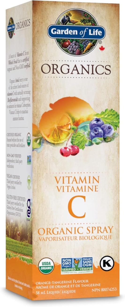 Garden of Life - Organics - Vitamin C Organic Spray - Orange-Tangerine 58 mL