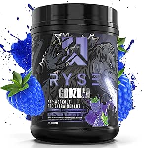 RYSE Supplements - Ryse Godzilla Pre Workout Blue Raspberry 20/40 Servings