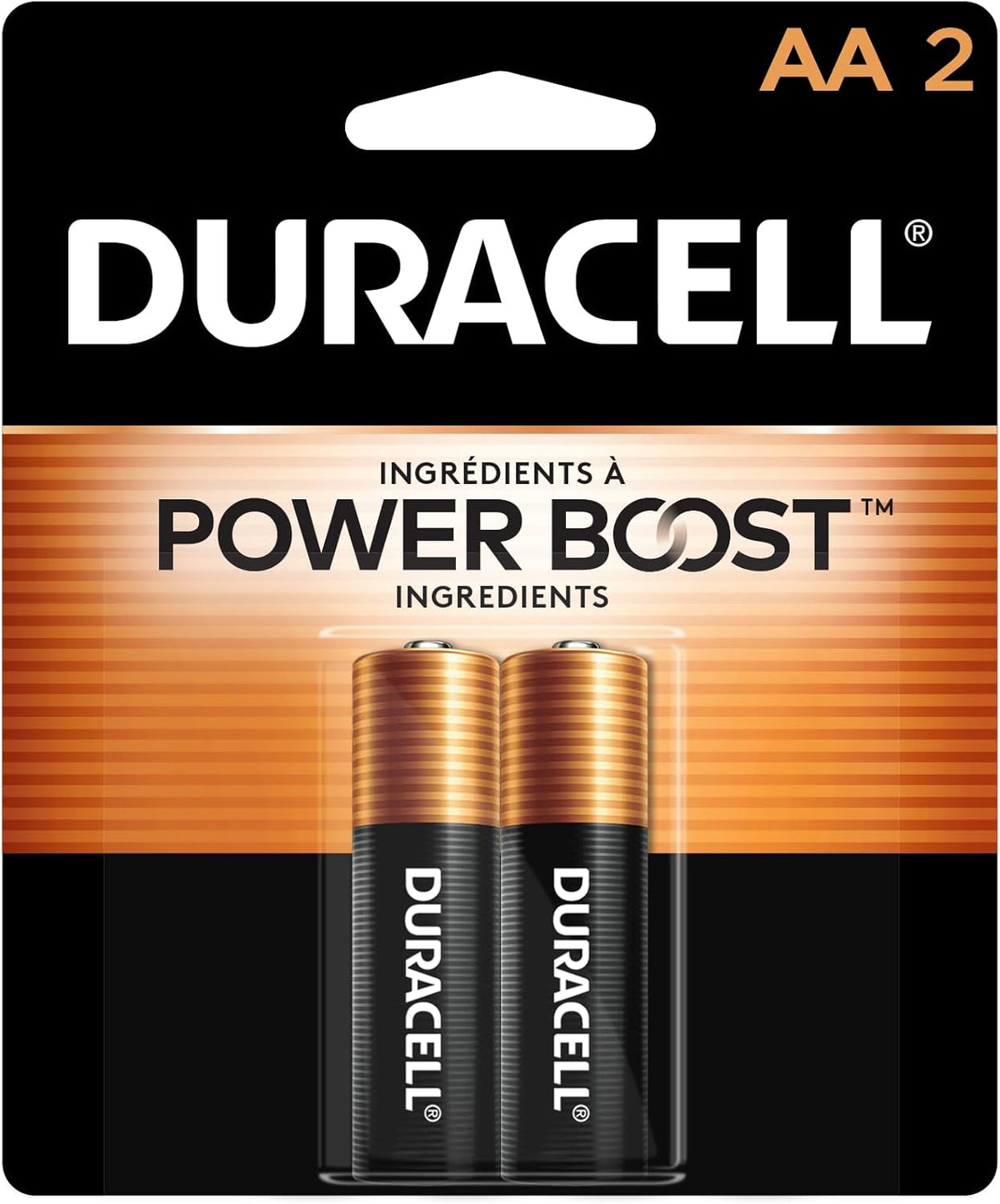DURACELL COPPERTOP BATTERIES ALKALINE AA 2