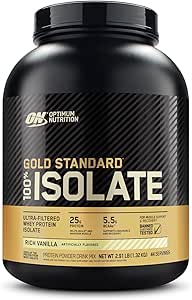 OPTIMUM NUTRITION GOLD STANDARD 100% ISOLATE RICH VANILLA 2.91lbs