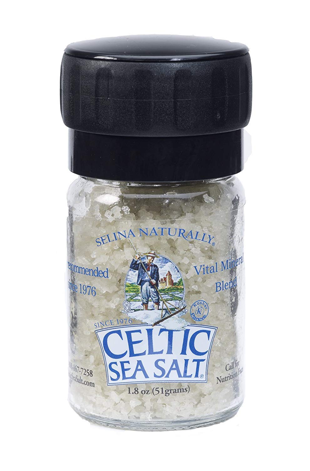 CELTIC SEA SALT Light Grey Mini Grinder 51g