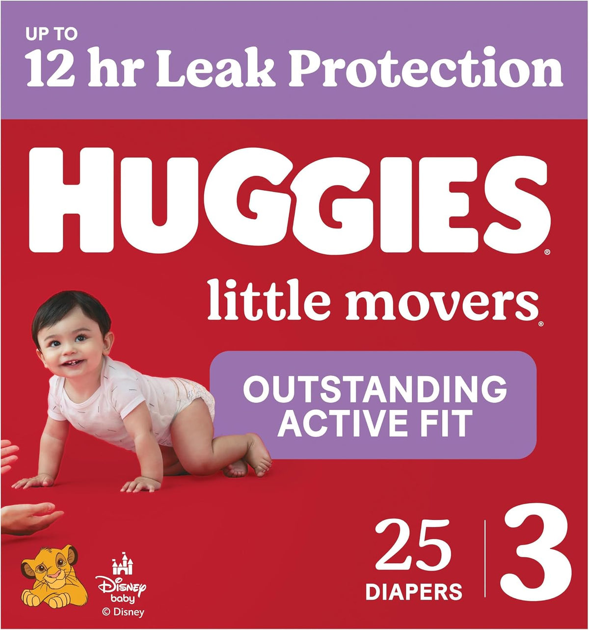 HUGGIES LITTLE MOVERS DIAPERS JB #3 25 pack of 4