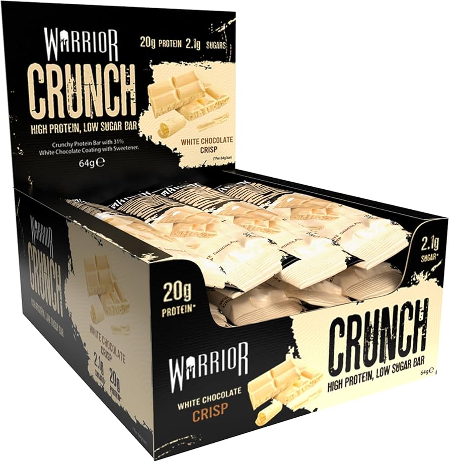 WARRIOR CRUNCH BAR 64g - 12/box WHITE CHOCOLATE BLONDIE