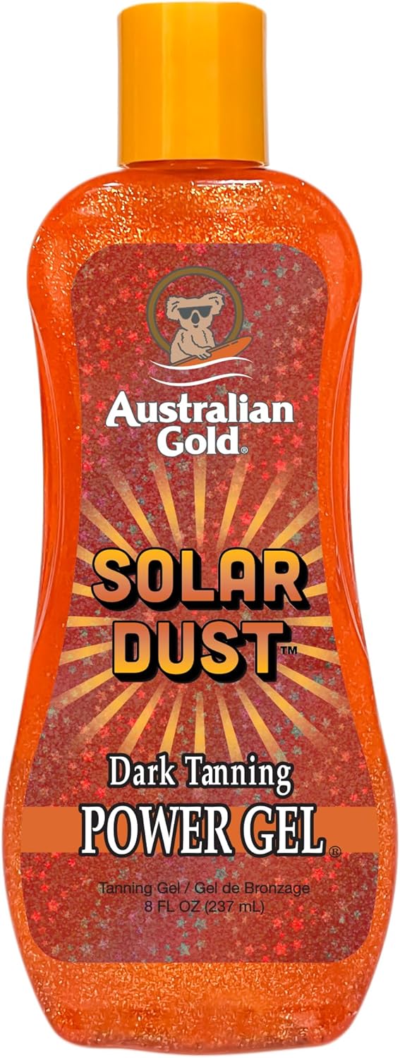 AUSTRALIAN GOLD GEL TANNING SOLAR DUST 237ML LOTION pack of 6