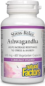 Natural Factors   Ashwagandha 600 mg, Stress-Relax®   60 vcapsvcaps