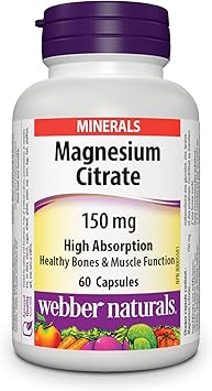 Webber Naturals - Magnesium Citrate High Absorption 150 mg - 60 Capsules