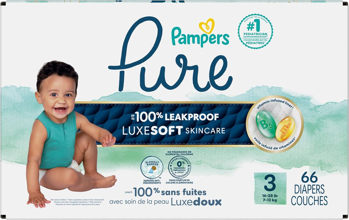 PAMPERS PURE PROTECTION SIZE-3 66