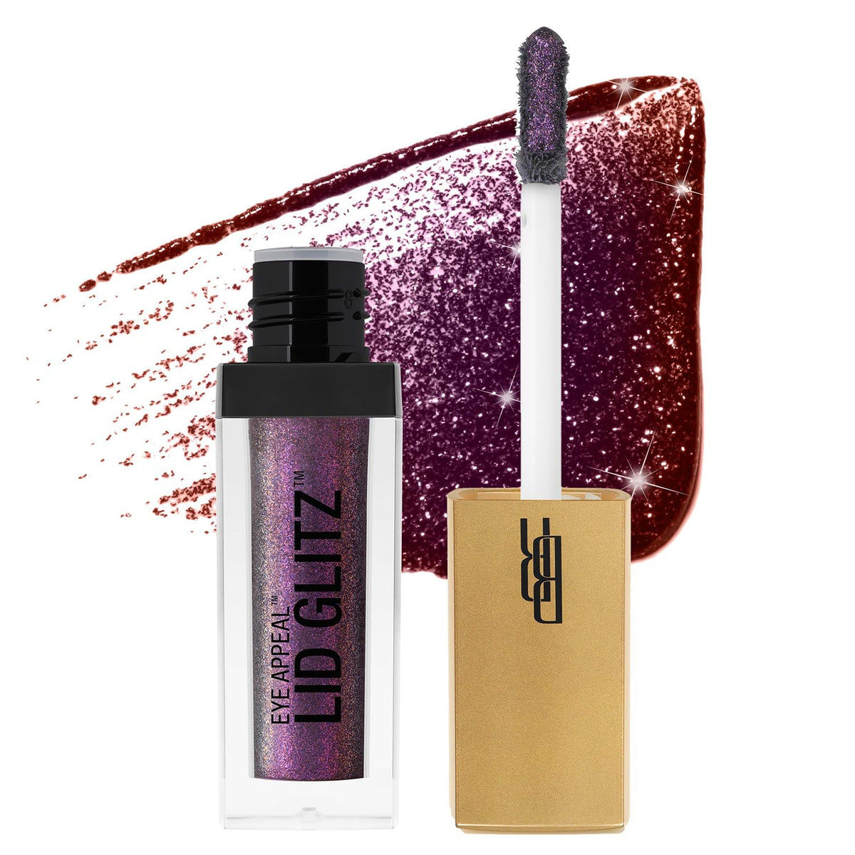 BLACK RADIANCE EYE APPEAL LID GLITZ PURPLE pack of 3