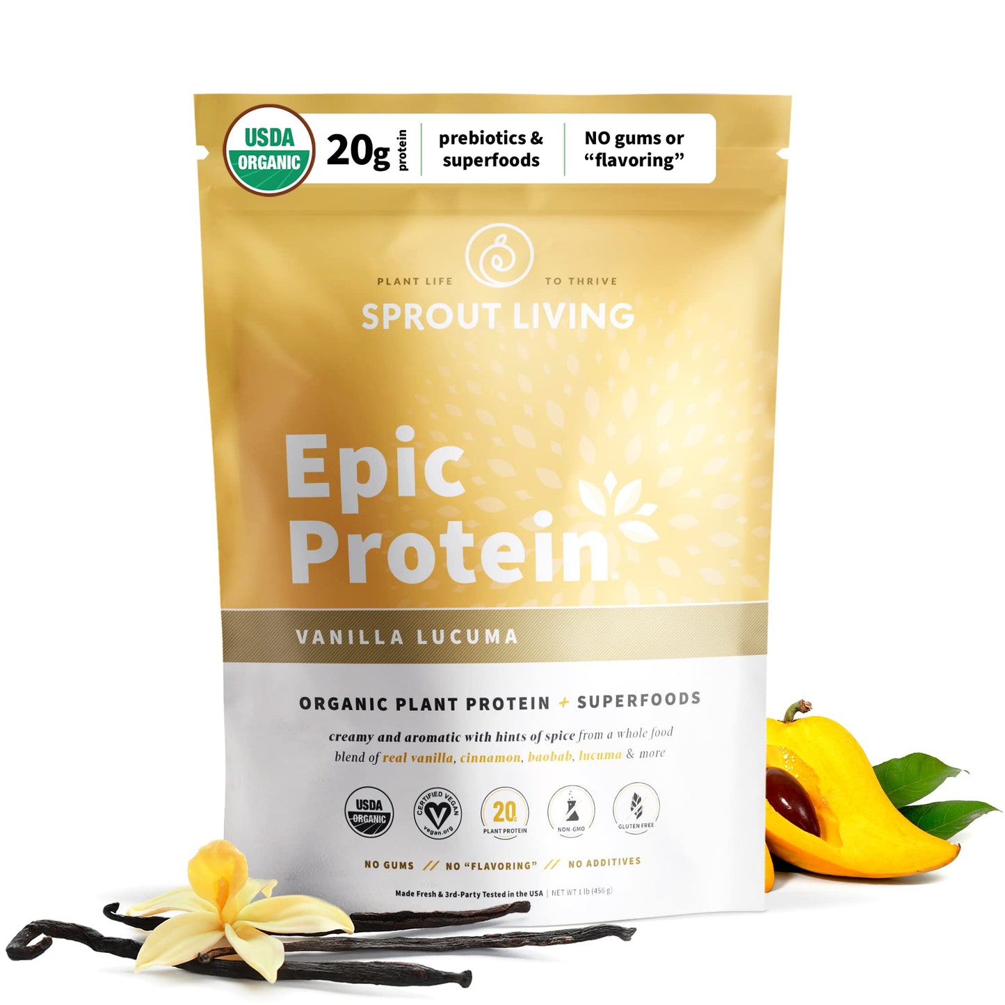 Sprout Living Epic Protein Display Tray Vanilla Lucuma 38 g