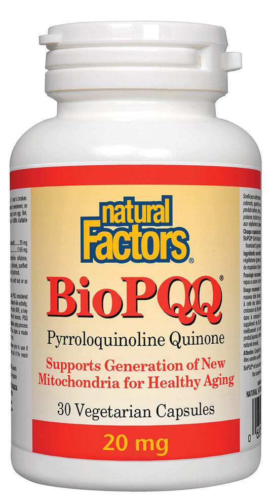Natural Factors   BioPQQ Pyrroloquinoline Quinone 20 mg   30 vcapsvcaps