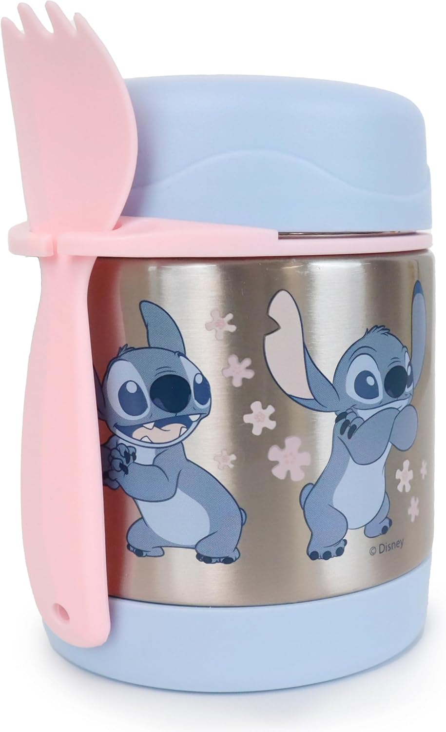 STITCH INSULATED FOOD CONTAINER W/SPORK 300ML 2PC pack of 6