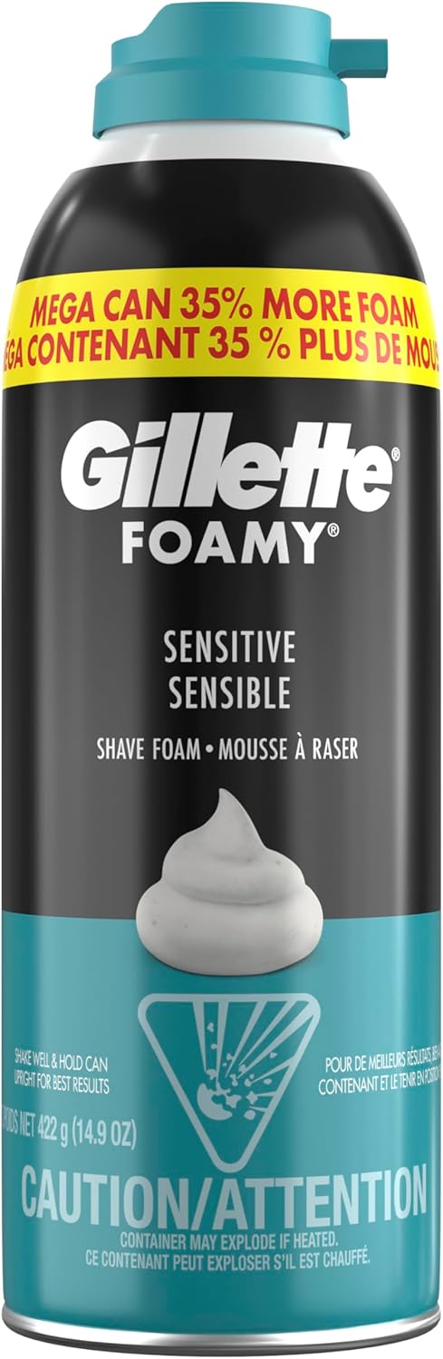 GILLETTE FOAMY SHAVE FOAM SENSITIVE 422G AEROSOL