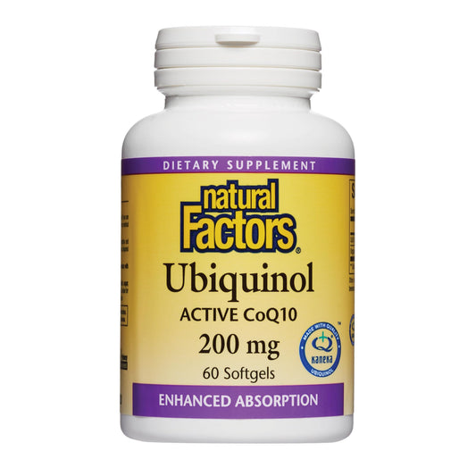 Natural Factors Ubiquinol (Active CoQ10) 200 mg 60 sgels